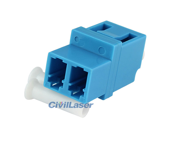 Integrated Type Singal Mode Double Core LC Fiber Optic Adapter